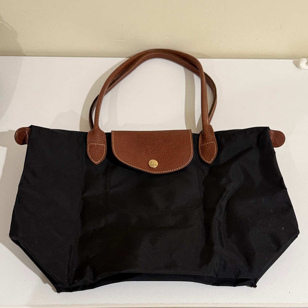 Longchamp Le Pliage Small Top Handle Tote Bag Black